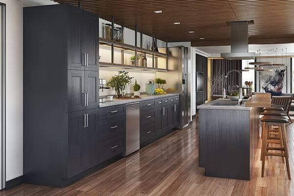 Step Charcoal grey kitchen view 2